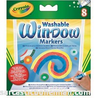 Crayola; Washable Window Markers; Art Tools; 8 Different Colors; Bright Bold Colors; Works on All Glass Surfaces 1 Pack B001FQKPSU